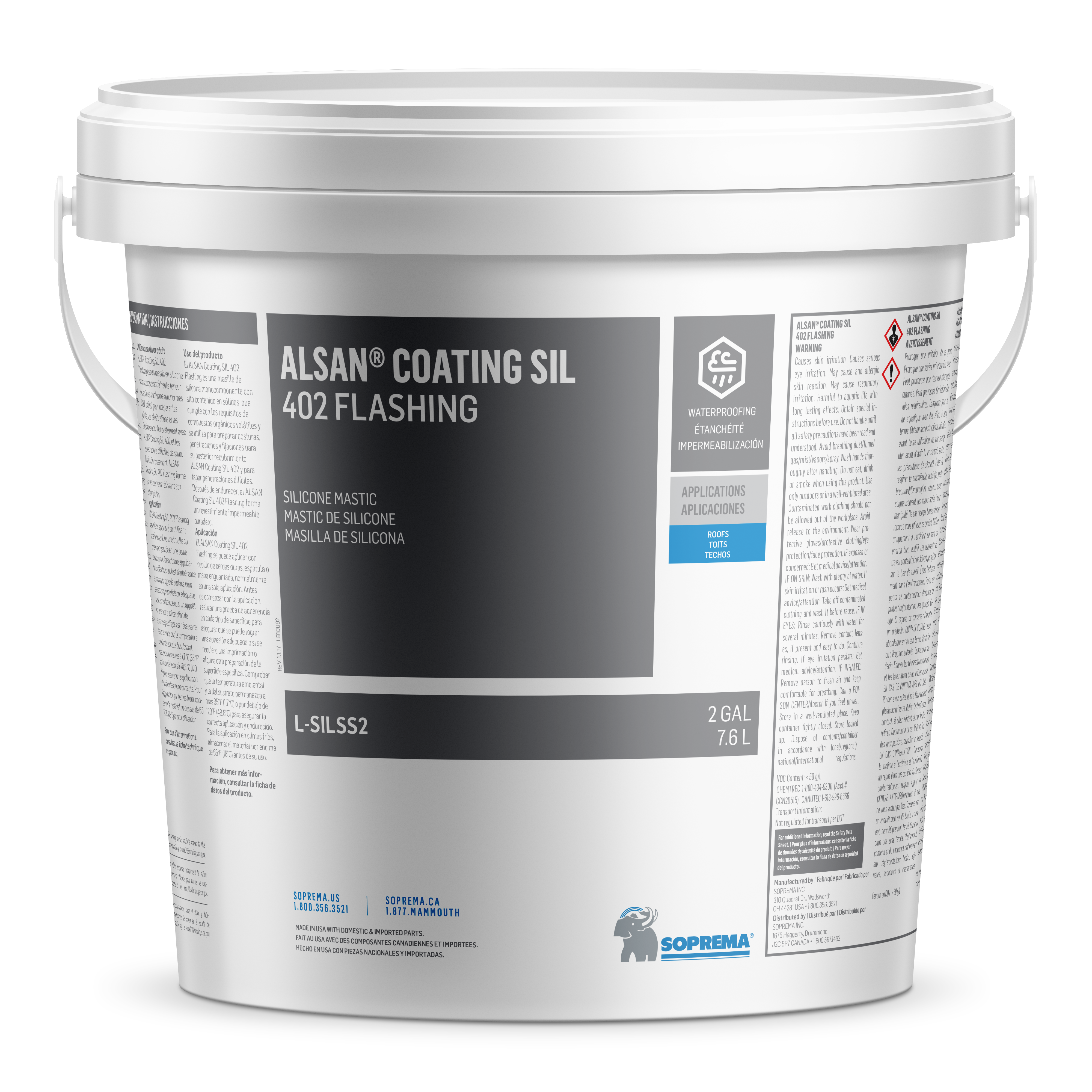 SOPREMA Products | Roofing | Coatings | ALSAN® COATING SIL 402 FLASHING